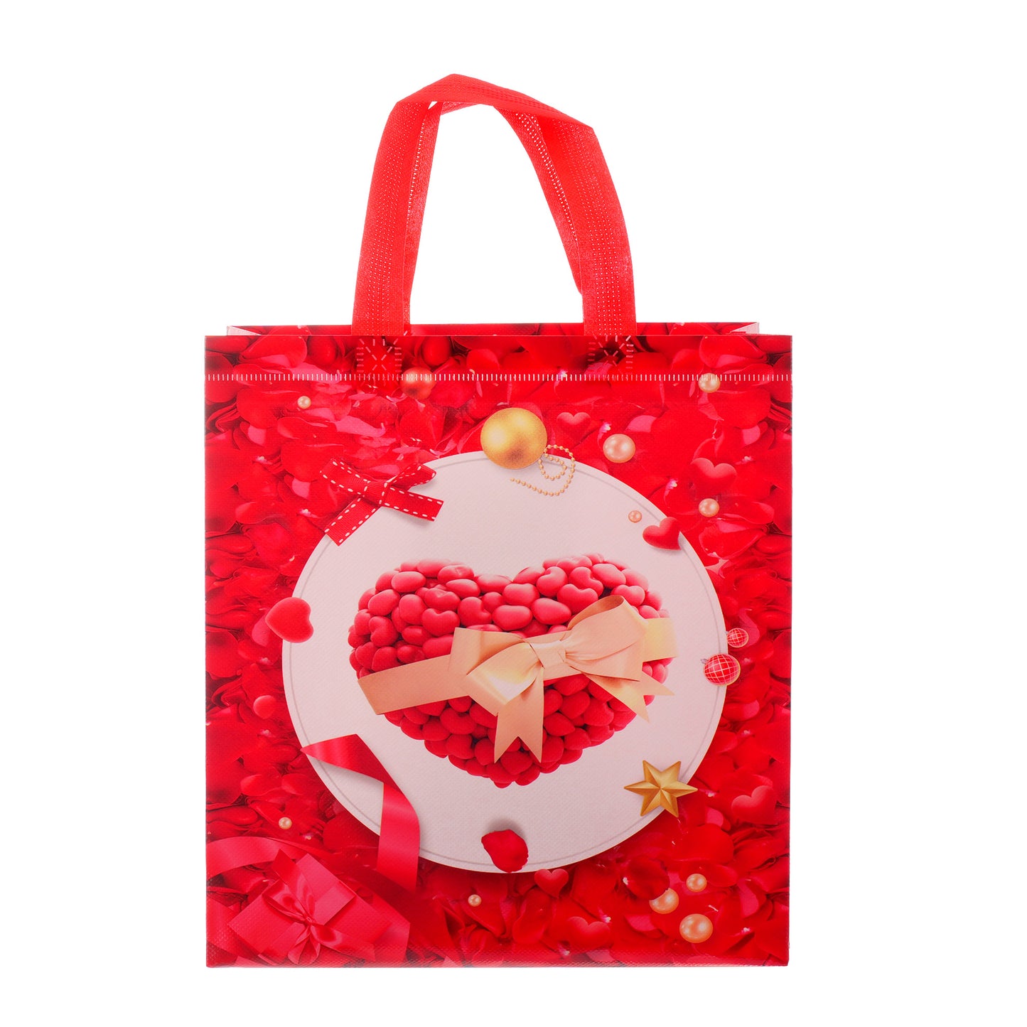 Sacosa cadou de VALENTINE'S DAY textil 29x27 GC418801 - Green Print
