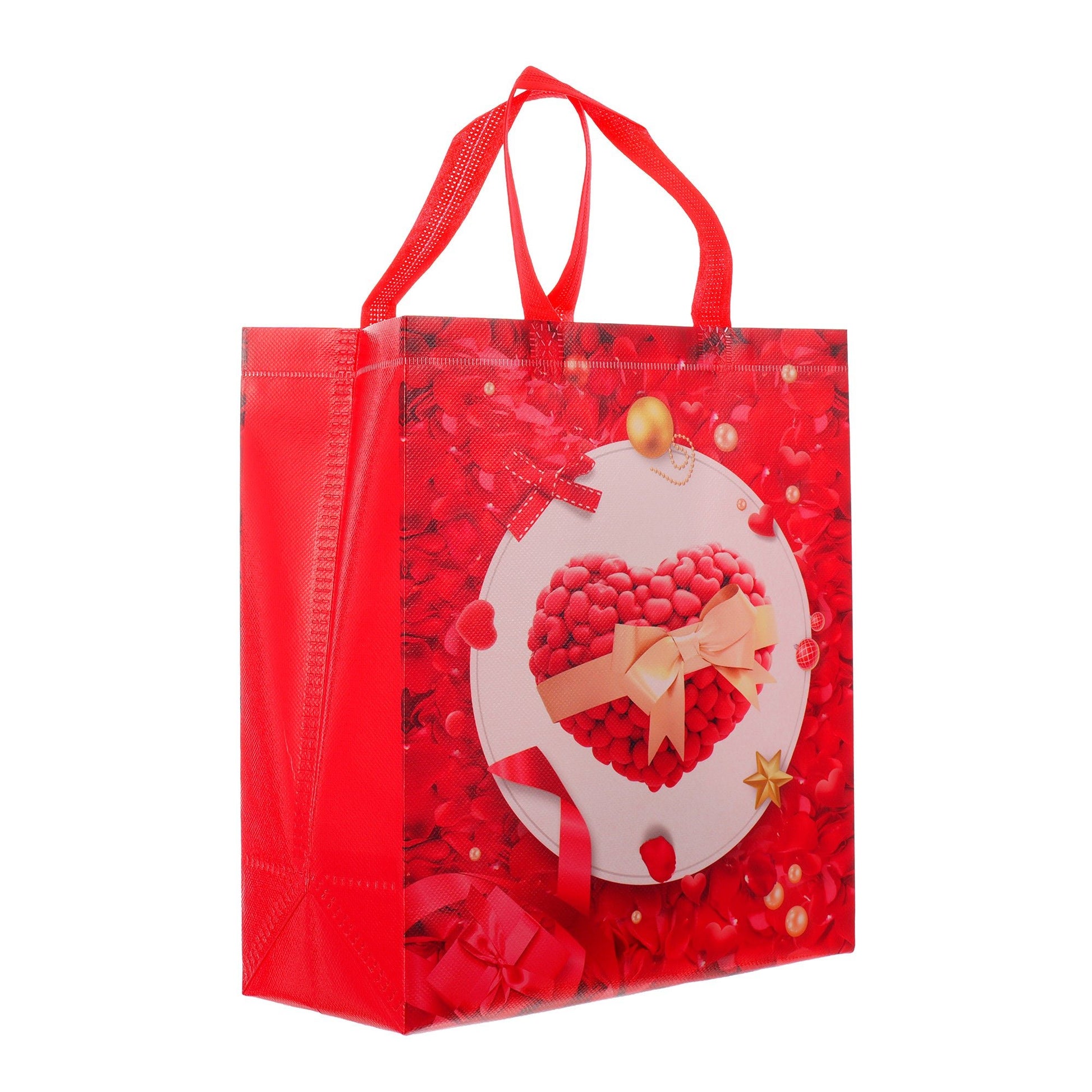 Sacosa cadou de VALENTINE'S DAY textil 29x27 GC418801 - Green Print