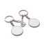 Set of 2 sublimation compatible metal keychains Couple Key to the Heart