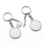Set of 2 sublimation compatible metal keychains Couple Key to the Heart