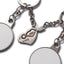 Set of 2 sublimation compatible metal keychains Couple Key to the Heart