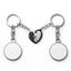 Set of 2 sublimation compatible metal keychains Couple Hugging Kittens