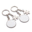 Set of 2 sublimation compatible metal keychains Couple Puzzle