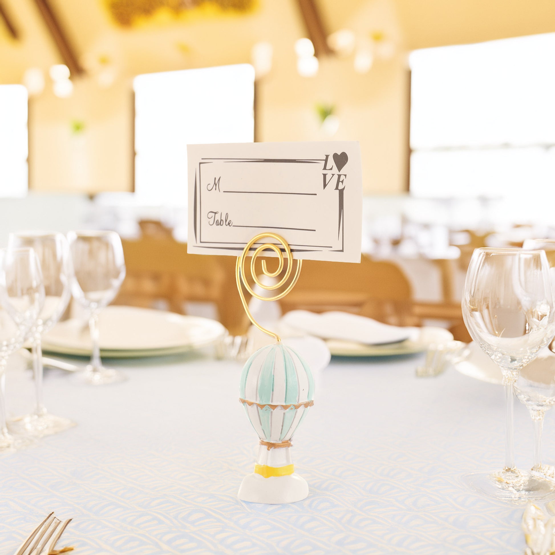 Suport metalic numere de masa si place card - BALON SM200114 - Green Print