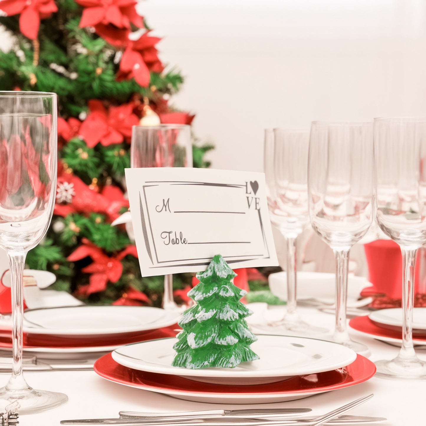 Suport metalic numere de masa si place card - BRAD SM200113 - Green Print