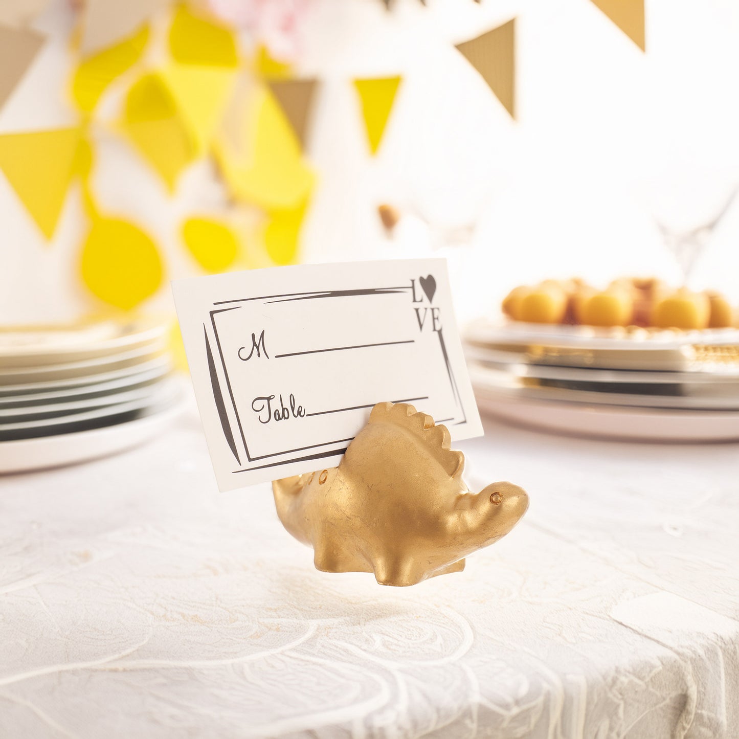 Suport metalic numere de masa si place card - DINOSAUR2 SM200108 - Green Print