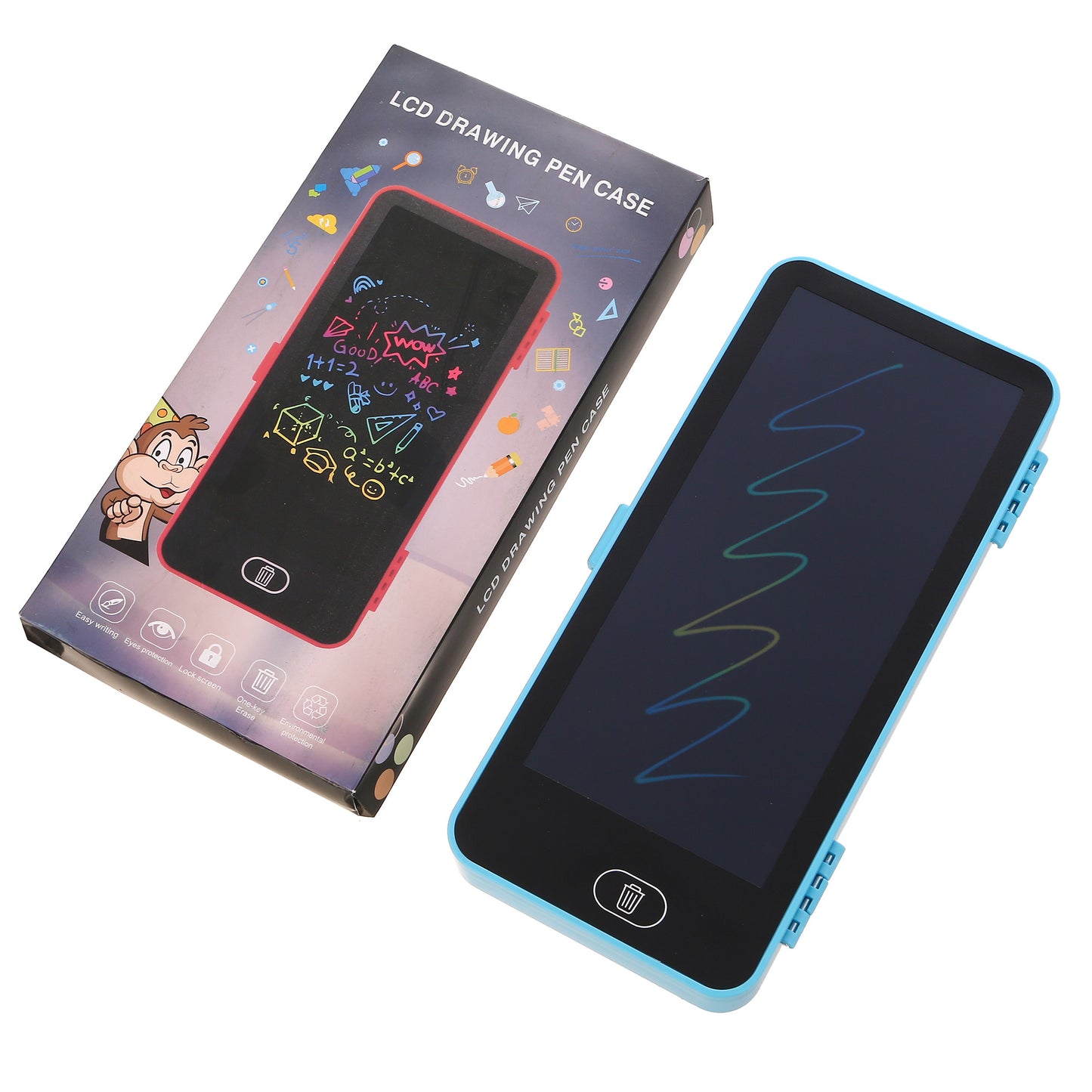 Penar cu tableta de desenat LCD in forma de telefon LC645915 - Green Print