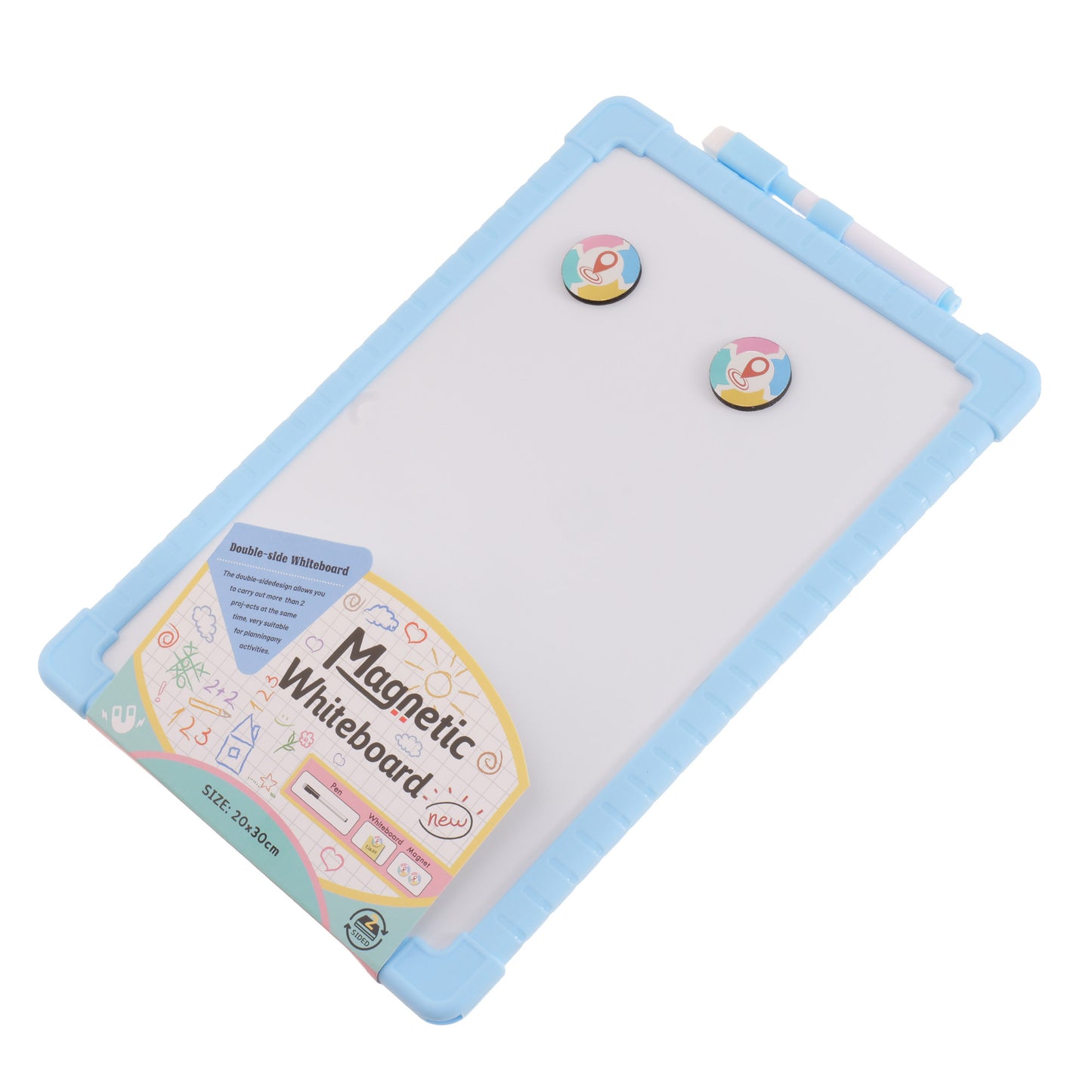 Tabla magnetica Whiteboard A4 cu 2 fete WH130313 - Green Print
