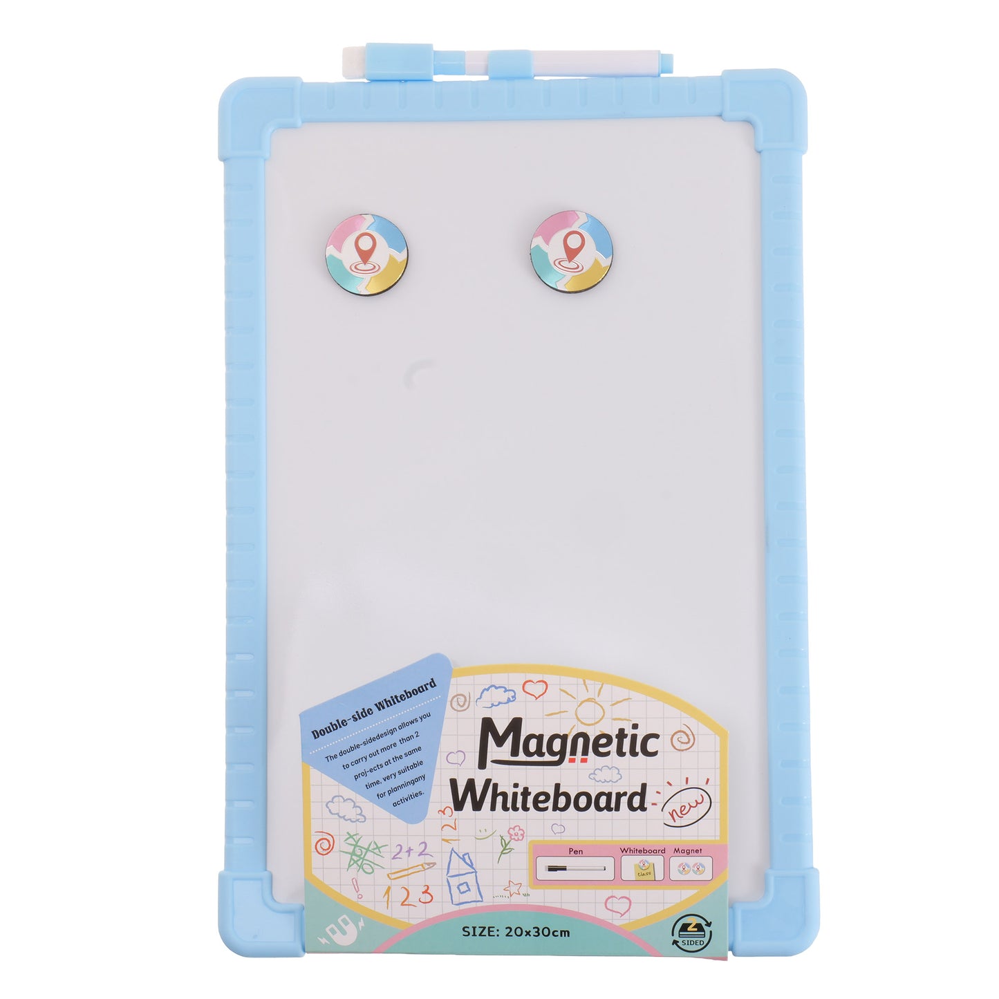 Tabla magnetica Whiteboard A4 cu 2 fete WH130313 - Green Print