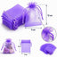 Saculeti organza cu snur satin 9x12cm - set 100 buc SCORG912-mov - Green Print