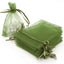Saculeti organza cu snur satin 9x12cm - set 100 buc SCORG912-vrd - Green Print